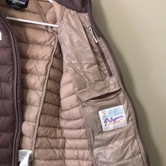 Patagonia Down Full Zip Jacket Puffer Dusky Brown - Picture 5 of 7